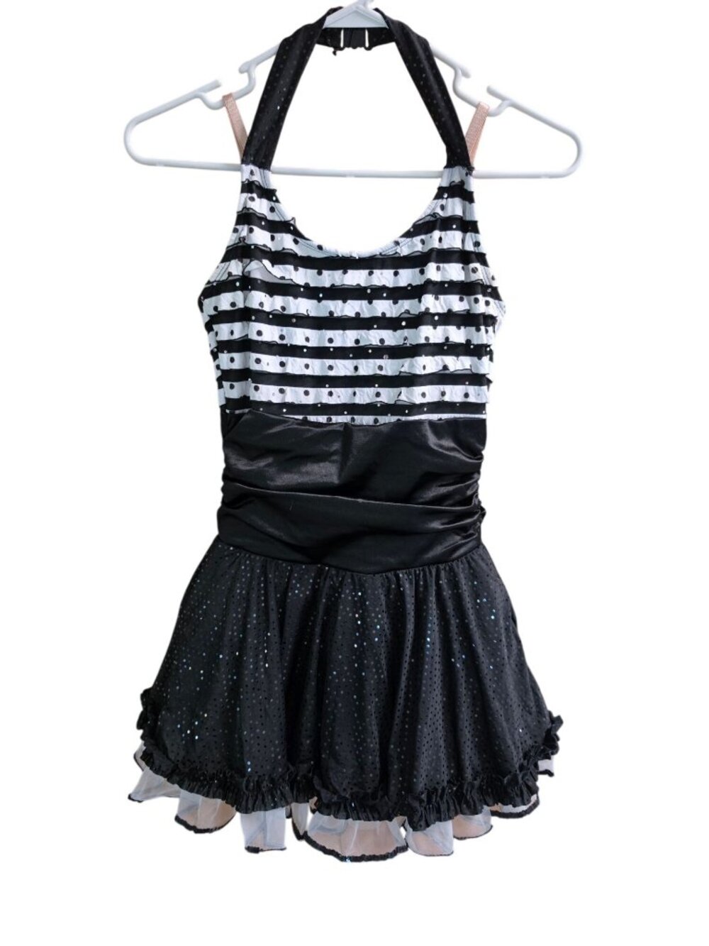 Weissman 5510 Striped Sequin Tutu Dance Dress Small Adult SA Clubwear Rave